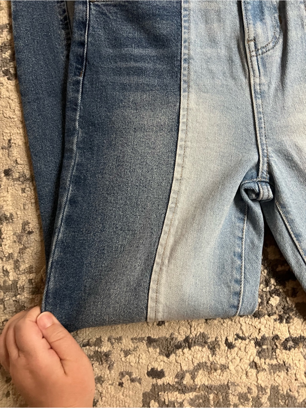 Kendall & Kylie Two-Tone Light And Dark Blue Skinny Jeans — image 4 of 8